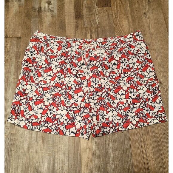 Vineyard Vines Whale Swim Trunks Size XXL Board Shorts Red Blue All Over Print - Picture 1 of 8